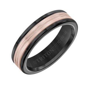 6mm Tungsten (Primary) 14ktr Milgrain Center Gents Band