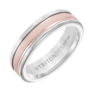 6mm Grey Tungsten (Primary) 14ktr Crystalline Gents Band