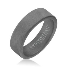 7mm Tungsten Carbide Sandblast Gents Ring