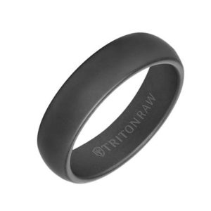 6mm RAW Black Tungsten Edge to Edge Gents Band