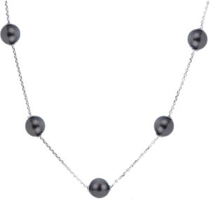 Imperial Pearl 21" 925 9-10MM Ringed Tahitian Pearl Movable "Smart" Lariat Necklace
