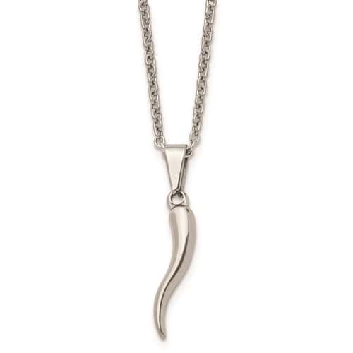 Chisel Italian horn necklace