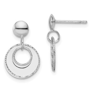 Leslie's 14k White Gold 3mm Polished Oval Hoop Earrings