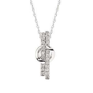 1/6 Ctw. Diamond Pendant In 14K Gold With 18" Chain