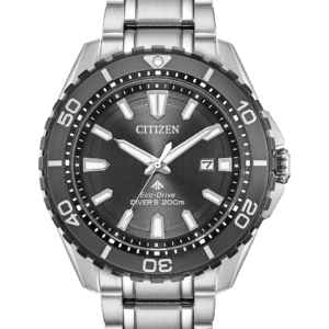 Men's Citizen Pro-Master Diver Watch 200m Stainless Steel Bracelet with Gray Dial and Date