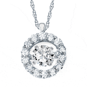 Shimmering Diamonds® Circle Pendant In 14K Gold With 3/4 Ctw. Diamonds