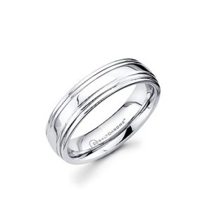 Ostbye Men's 6mm Cobalt Chrome Band with Double Raised Center