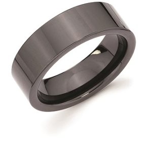 7mm Black Ceramic Band