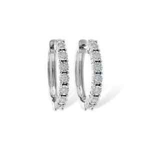 Allison-Kaufman 14ktr .25ctw Illusion Set Diamond Earrings