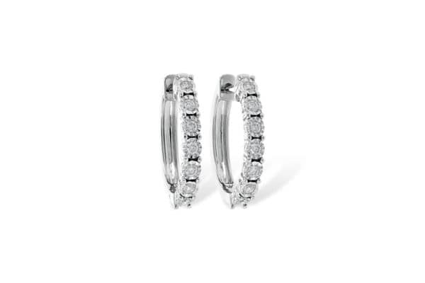 Allison-Kaufman 14ktr .25ctw Illusion Set Diamond Earrings