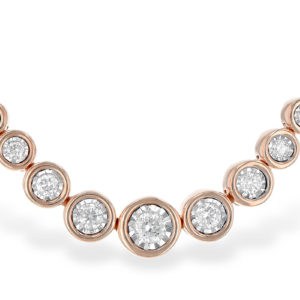 Allison Kaufman Graduated Bezel Set Diamond Necklace