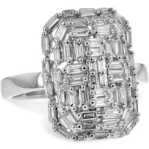 Allison Kaufman 14ktw Ladies Diamond Ring with .60ctw Baguettes