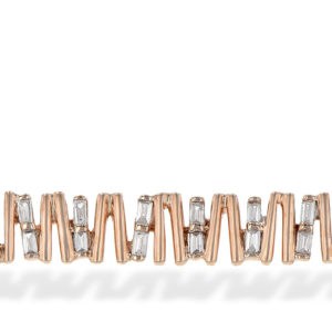 .15tw Baguette Diamond bar necklace