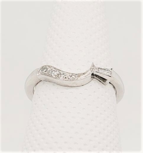 14kt White Gold Diamond Wrap Ring. *This item is clearance and is sold as is. This item is being sold in store as well as on the website. Availability is subject to change. Items from clearance cannot be refunded and are exchange only.